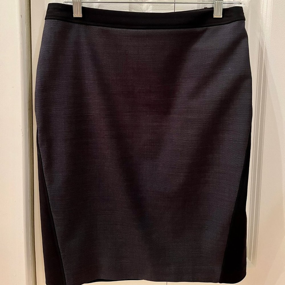 Elie Tahari Gray and Black Pencil Skirt